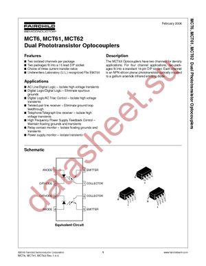 MCT62 datasheet  